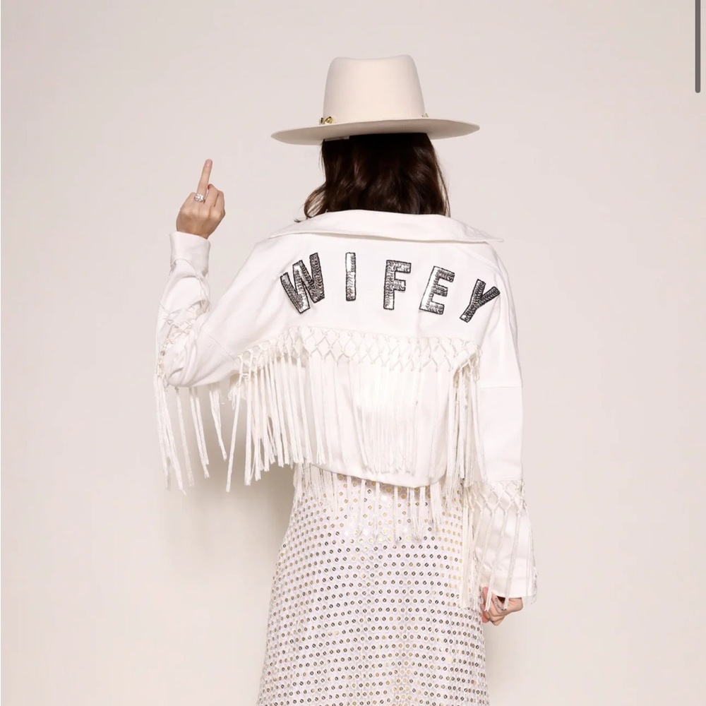 EastnWest WIFEY Crop Denim Jacket